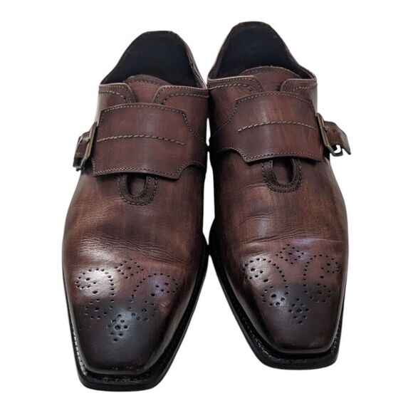 Emilio Franco Size 41 Monk Strap Dress‎ Shoes Brown Formal main image 8